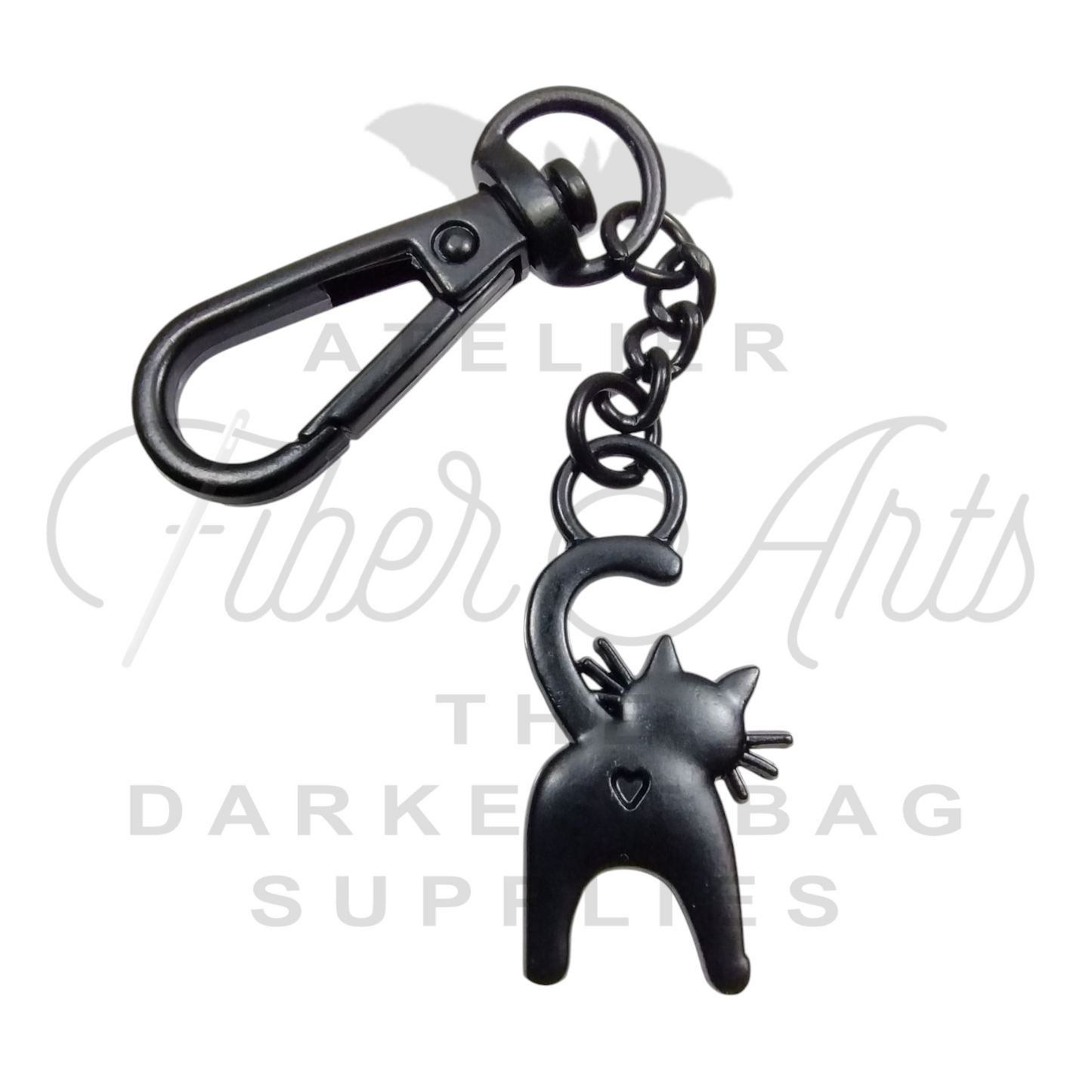 Zoe's Poot Keychain/Charm in Matte Black at Atelier Fiber Arts