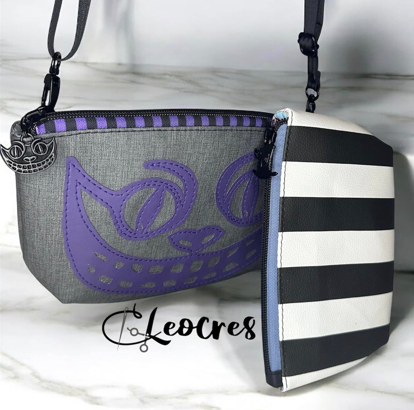 #5 Cheshire Grin Zipper Pulls in Matte Black at Atelier Fiber Arts