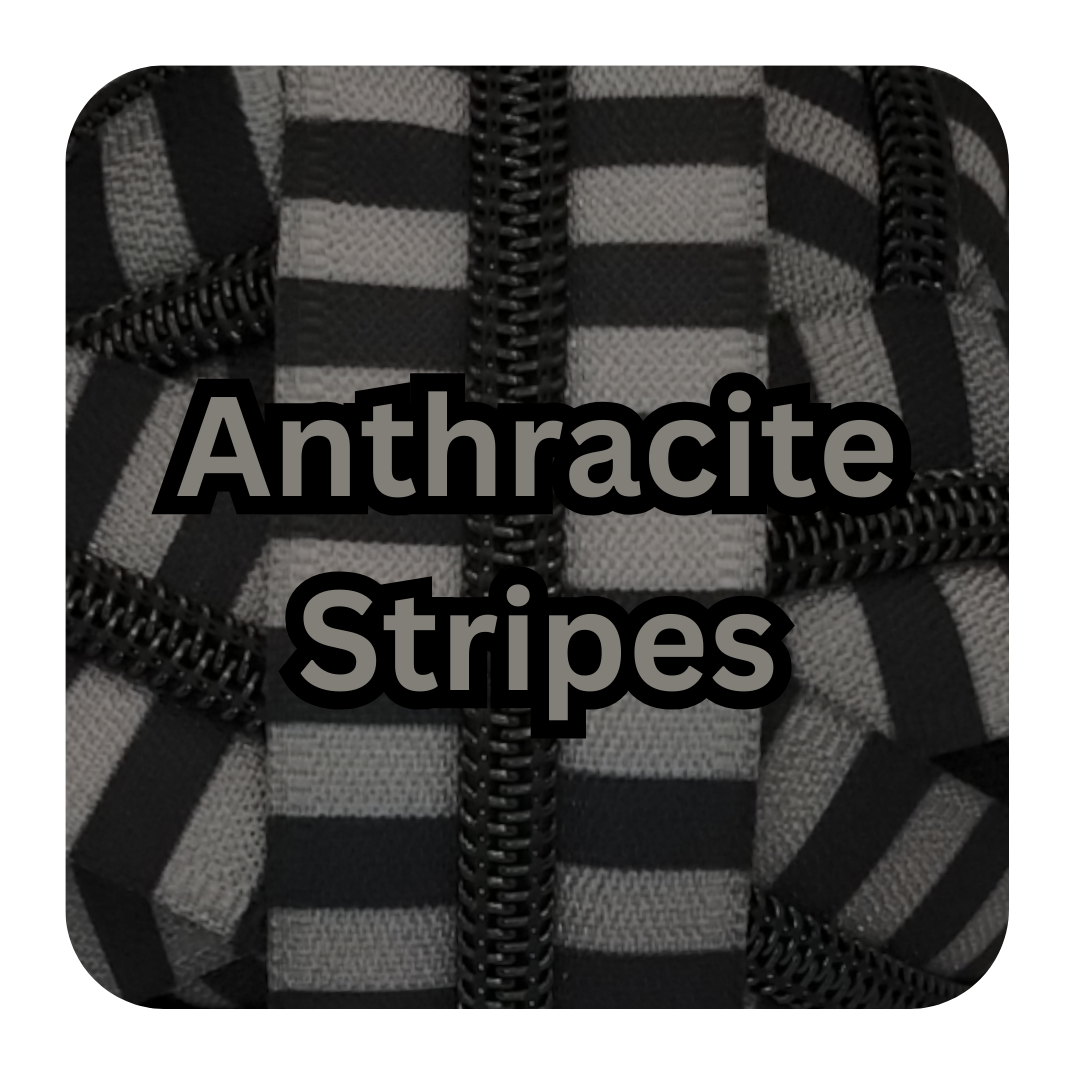 Anthracite and Black Stripes with Black Teeth - WHOLESALE at Atelier Fiber Arts