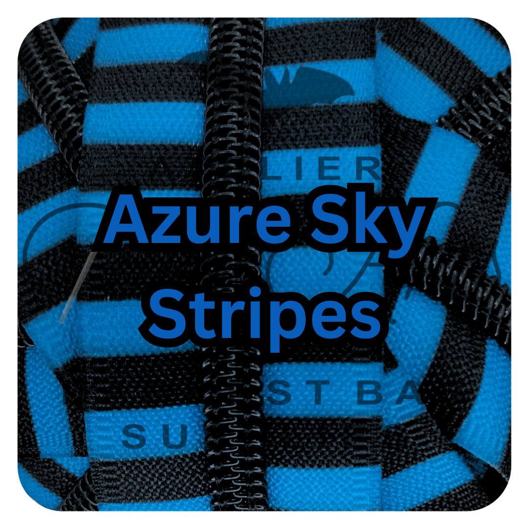 Azure Sky and Black Stripes with Black Teeth WHOLESALE at Atelier Fiber Arts