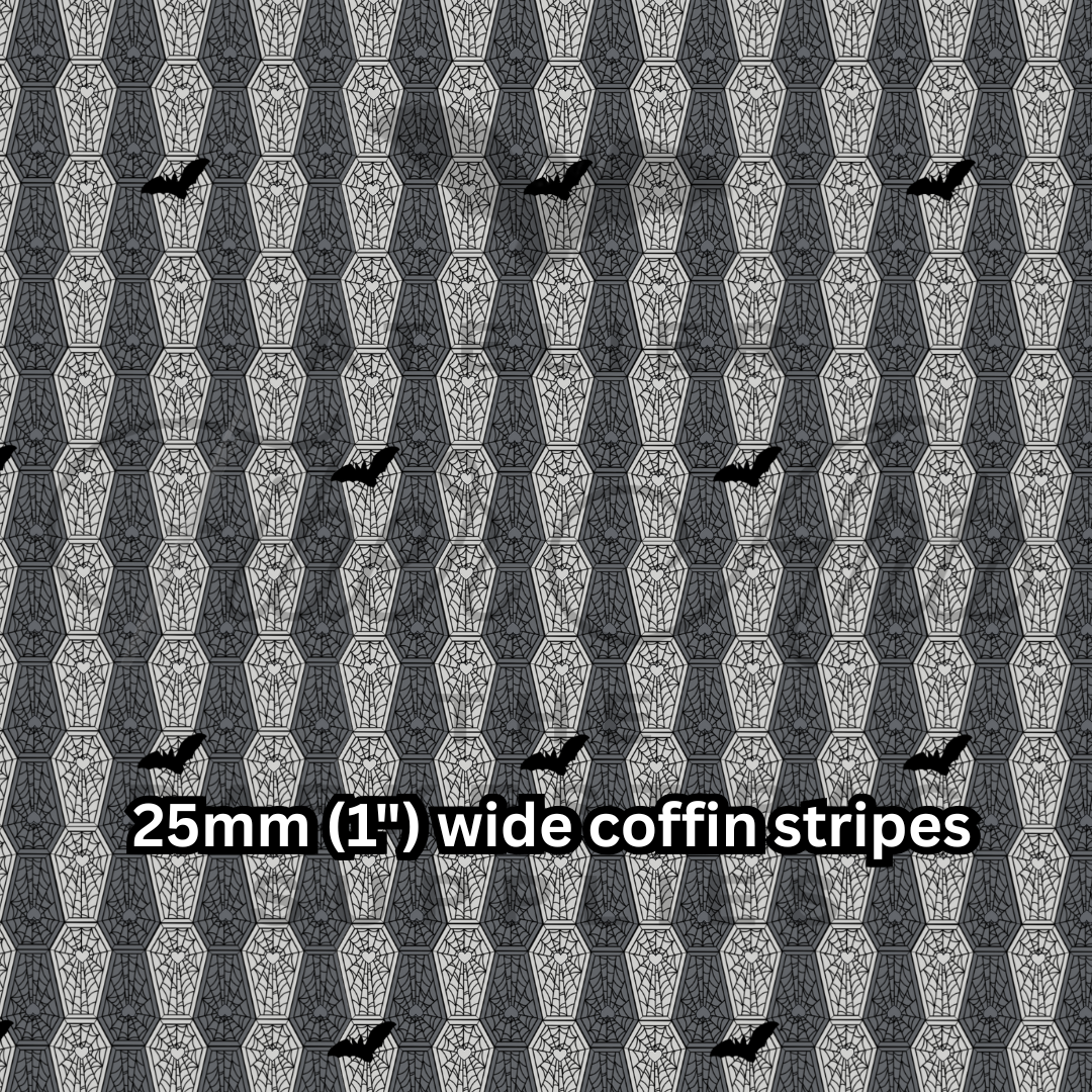 PRE-SALE Waterproof Oxford - Bat Coffin Stripes at Atelier Fiber Arts