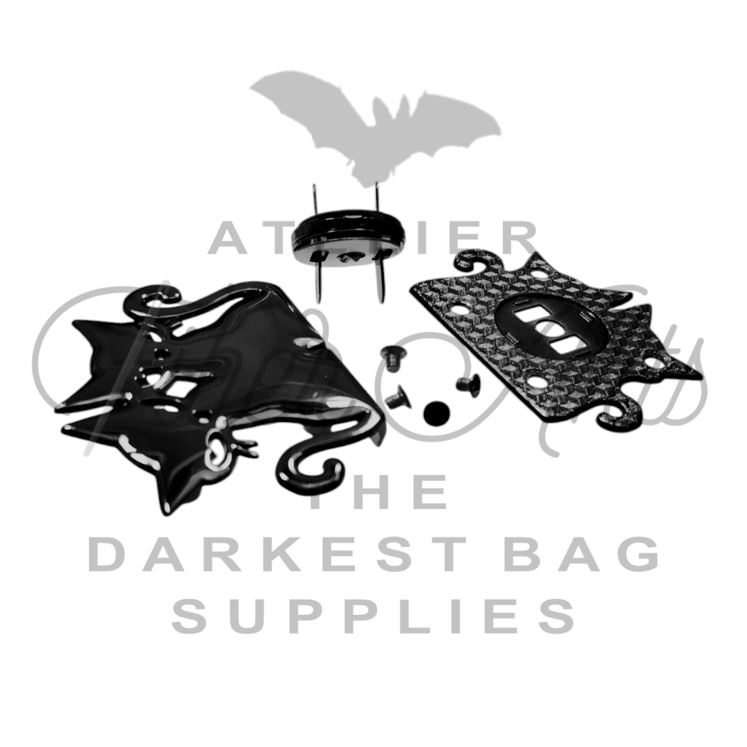 Double Trouble Edge Magnetic Snap - Gunmetal - 1 set at Atelier Fiber Arts