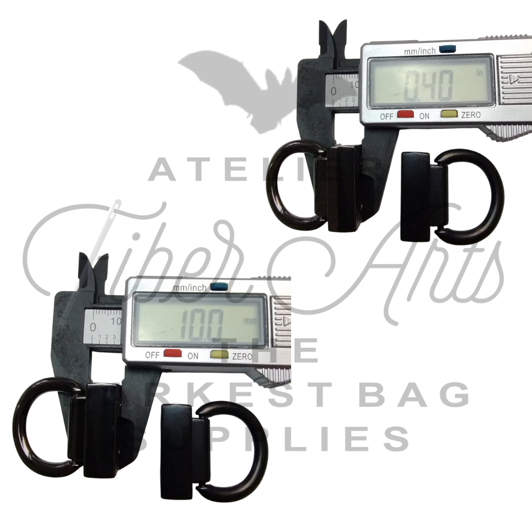 Edge D-Rings - MATTE BLACK - 2PCS at Atelier Fiber Arts