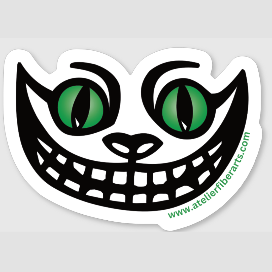 Sticker - Cheshire Grin at Atelier Fiber Arts