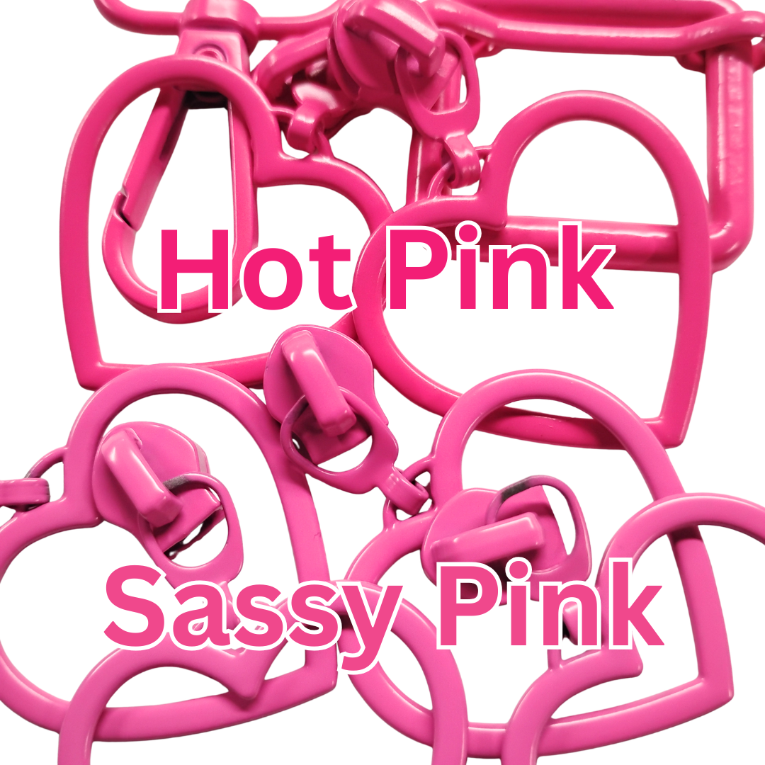 #5 Large Heart Zipper Pulls in Sassy Pink at Atelier Fiber Arts