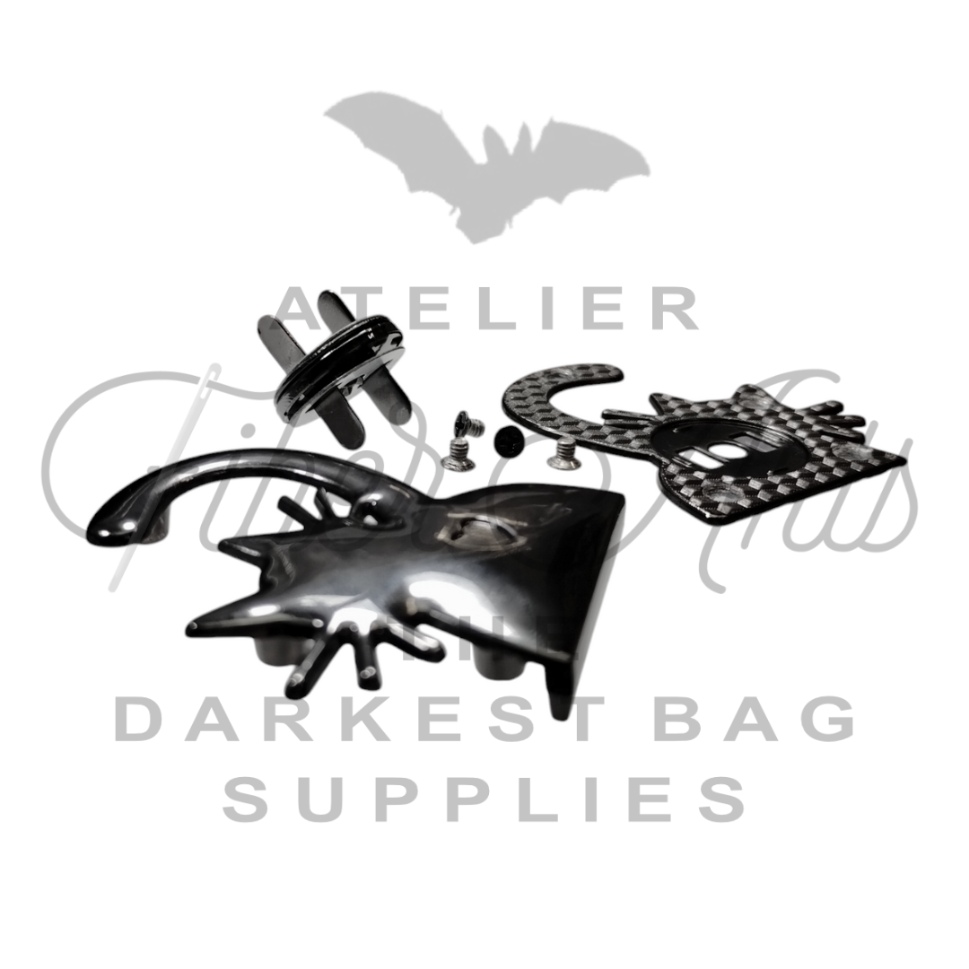 Zoe's Poot Edge Magnetic Snap - Gunmetal - 1 set at Atelier Fiber Arts