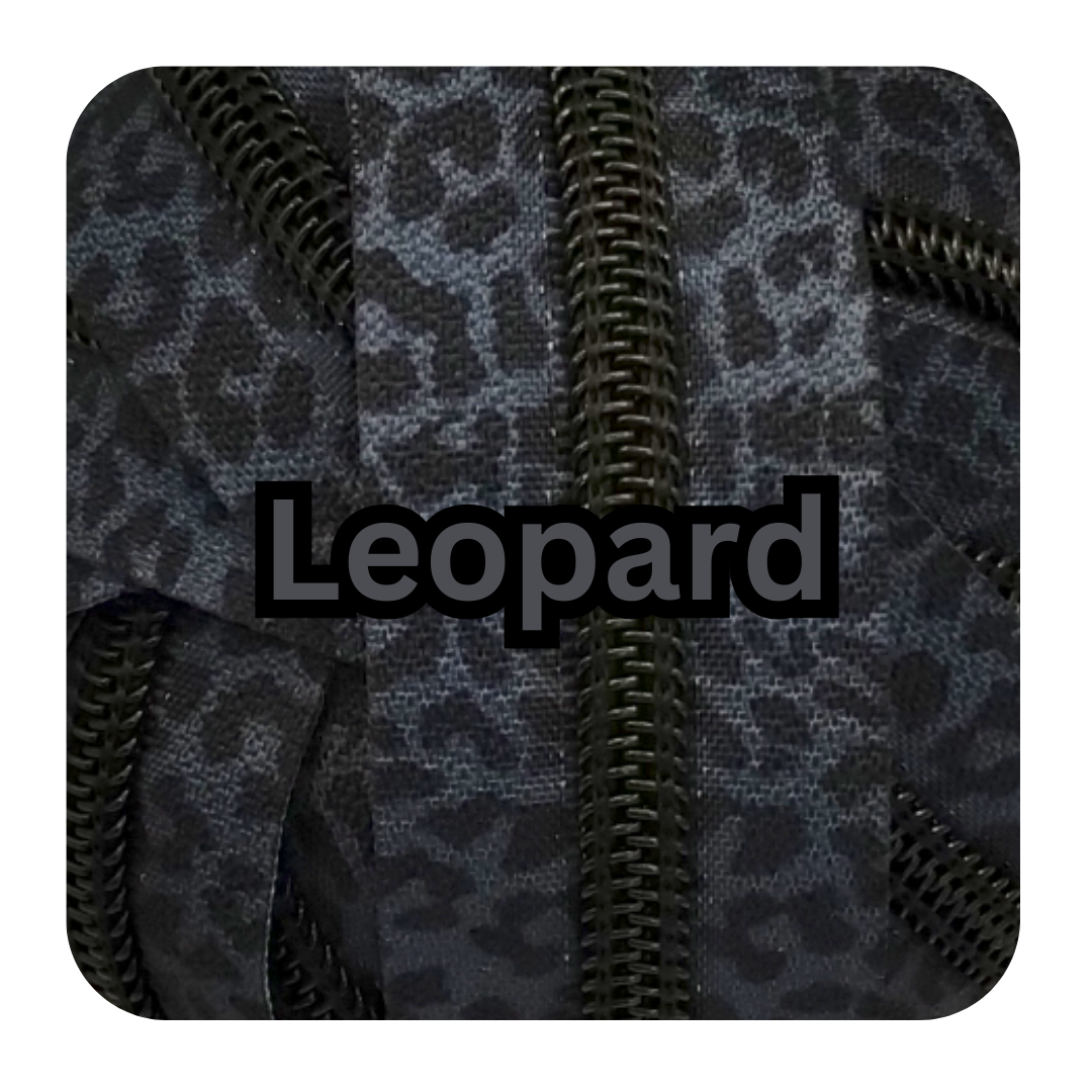 #5 Zipper - Leopard Print - by the meter - LAST CHANCE Atelier Fiber Arts