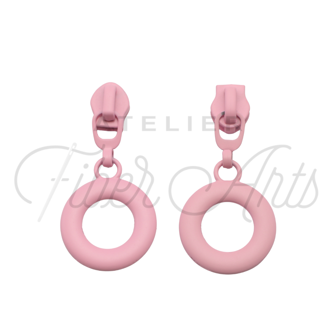 #5 Lifesaver Zipper Pull in Light Pink at Atelier Fiber Arts