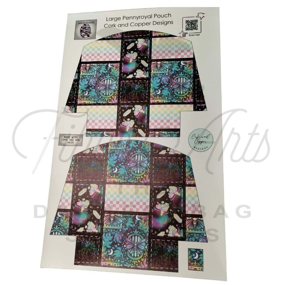 Pennyroyal Pouch - Cut and Sew - Large - Smooth Finish - Rainbow Combo at Cork and Copper Designs