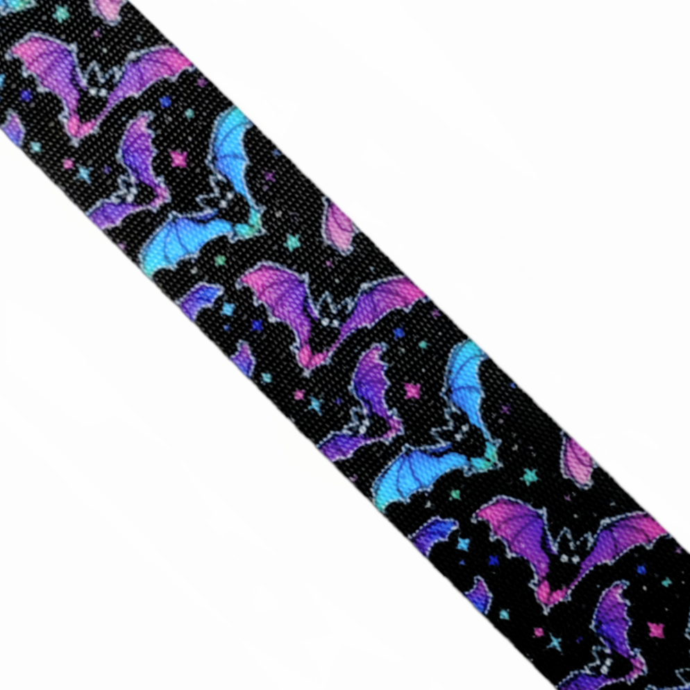 Webbing - Jewel-Tone Bats - 38mm (1.5in) sold by the meter at Atelier Fiber Arts