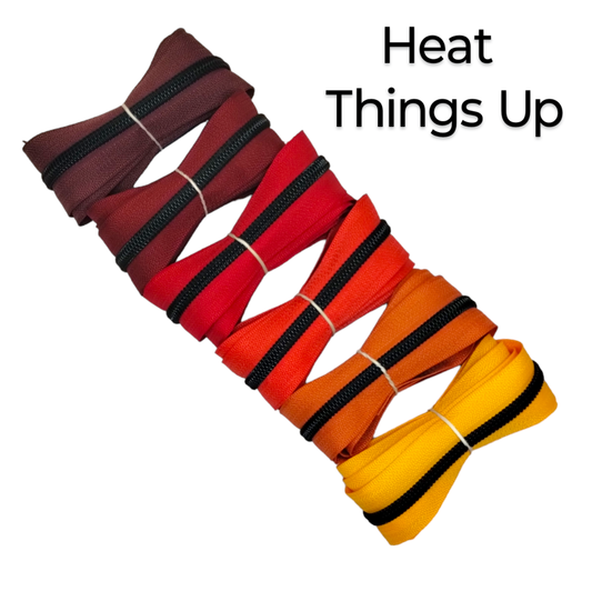 Zipper Bundle - Heat Things Up - 1m x 6pcs
