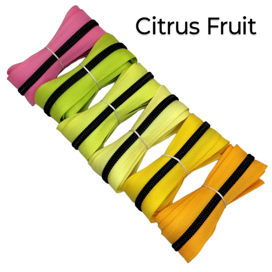 Zipper Bundle - Citrus Fruit - 1m x 6pcs