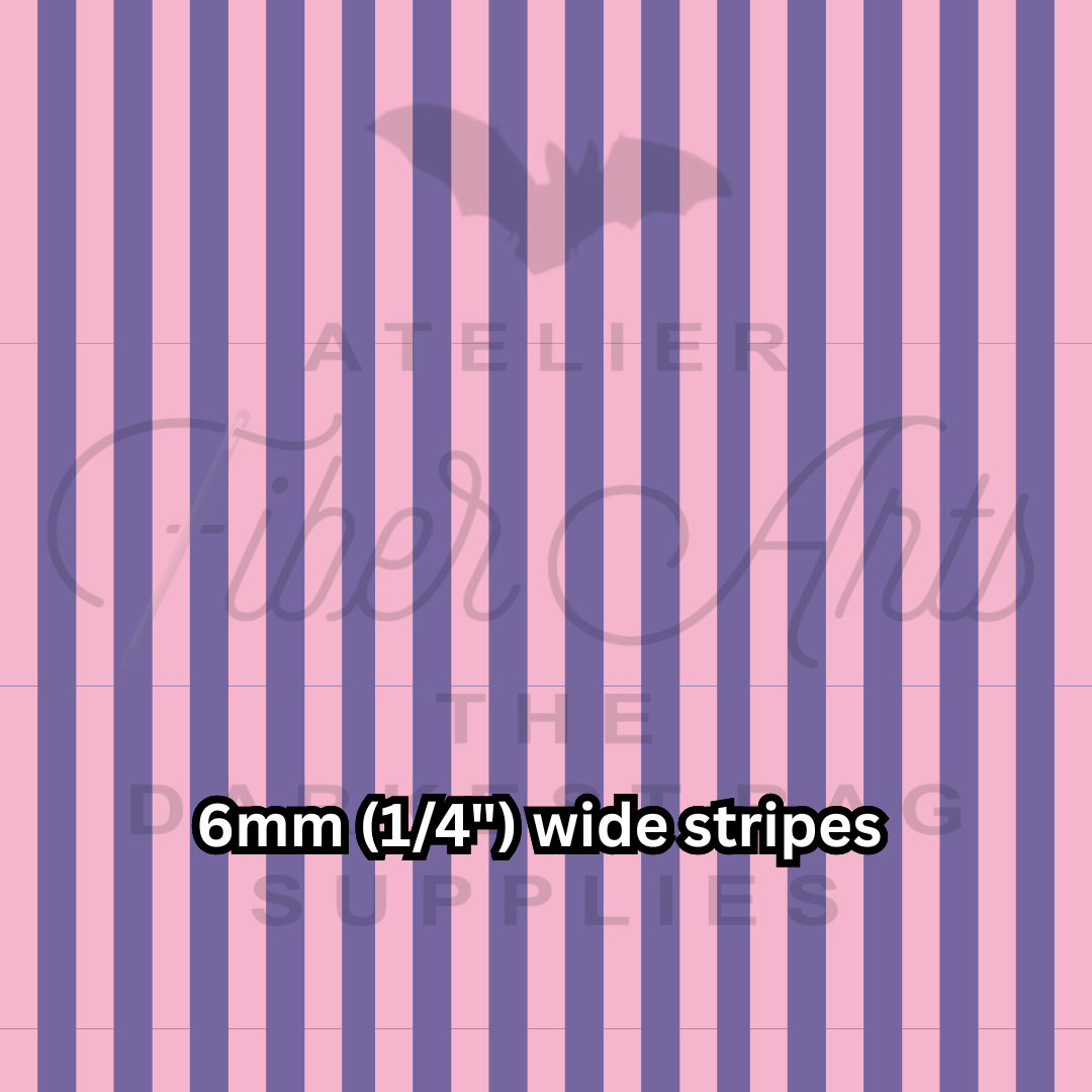 PRE-SALE Waterproof Oxford - Pink and Purple Stripes at Atelier Fiber Arts
