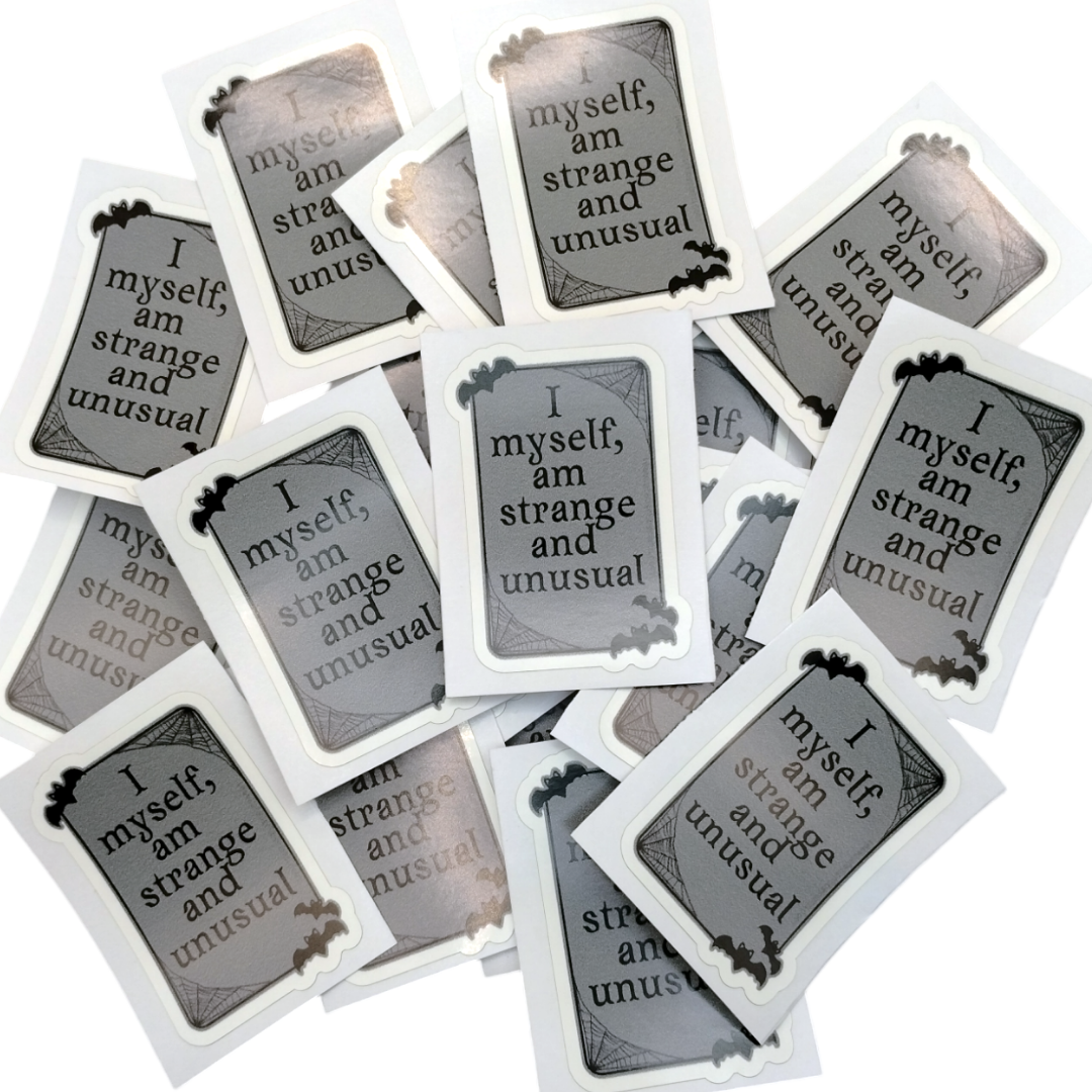 Sticker - Strange and Unusual at Atelier Fiber Arts