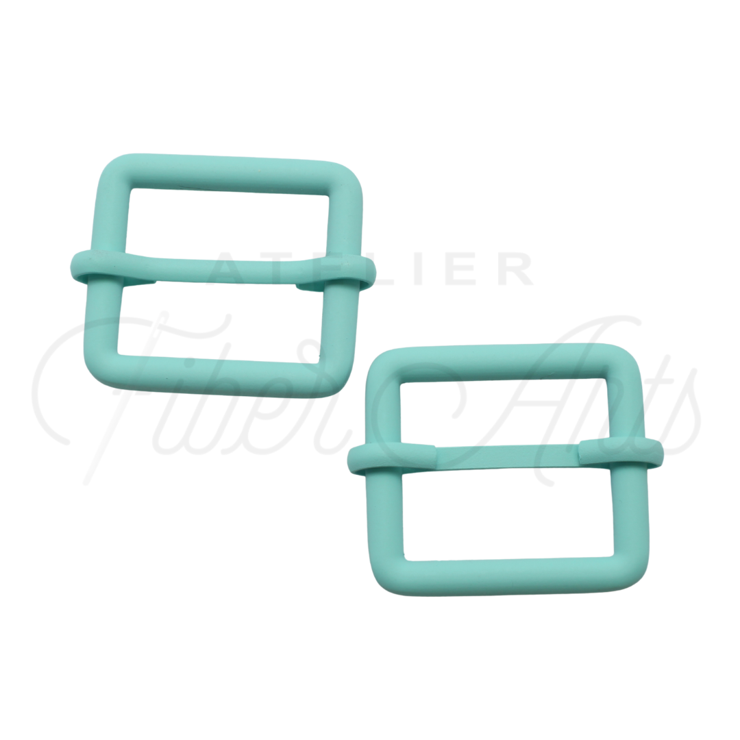 THICC(est) Adjustable Slider - 25mm (1inch) - TURQUOISE - 2PCS at Atelier Fiber Arts