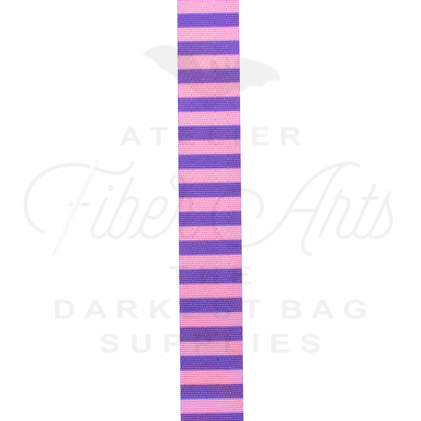 Webbing - Pink and Purple Stripes - 25mm (1in) sold by the meter at Atelier Fiber Arts