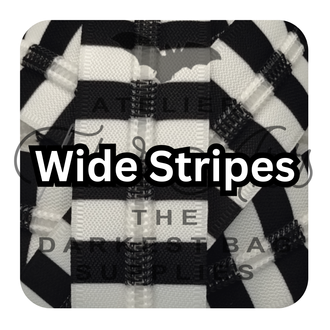 B&W Wide Stripes with DTM Teeth WHOLESALE at Atelier Fiber Arts