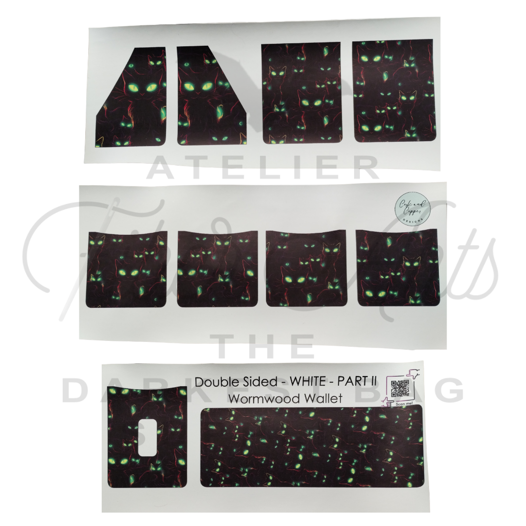 Wormwood Wallet - Cut and Sew - Double Sided - Part 2 - Smooth - Cats at Cork and Copper Designs