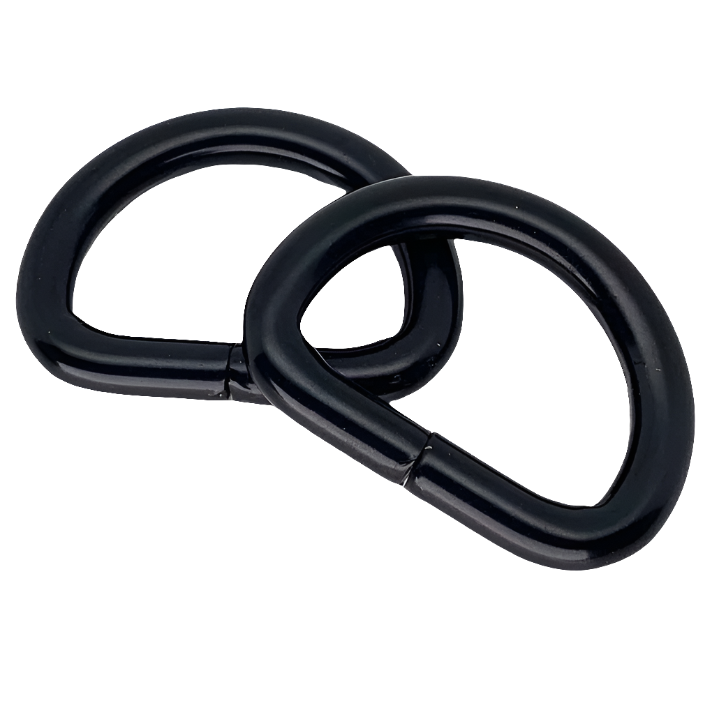 THICC D-rings - 38mm (1.5inch) - MATTE BLACK -2PCS at Atelier Fiber Arts