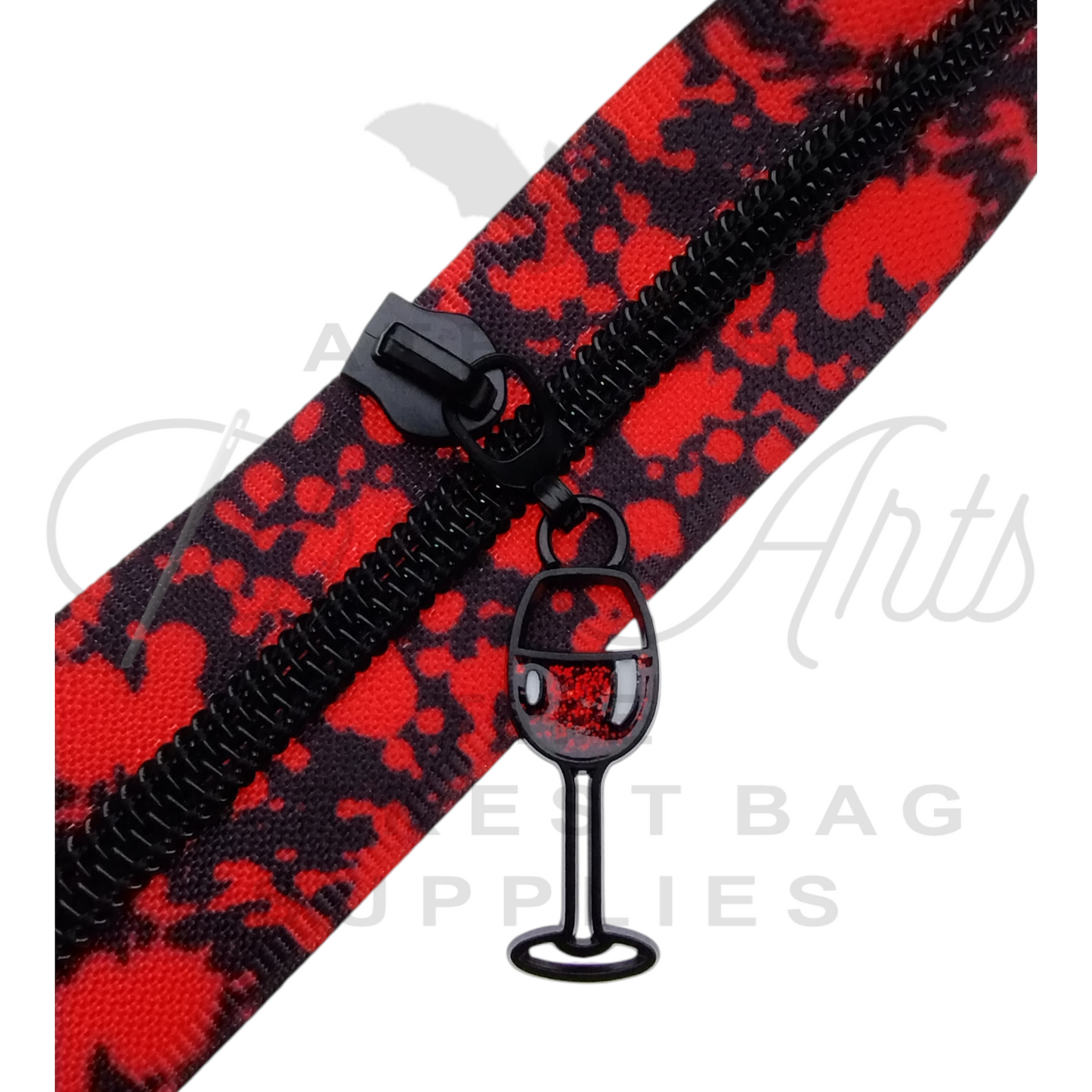 #5 Zipper - Blood Splatter - 2 meters pre-cut