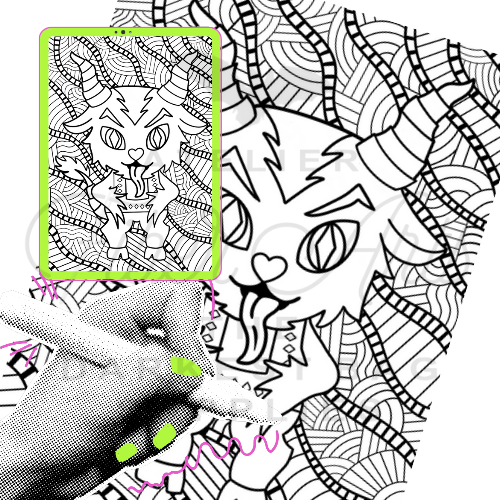 Colouring Page - Krampus at Atelier Fiber Arts