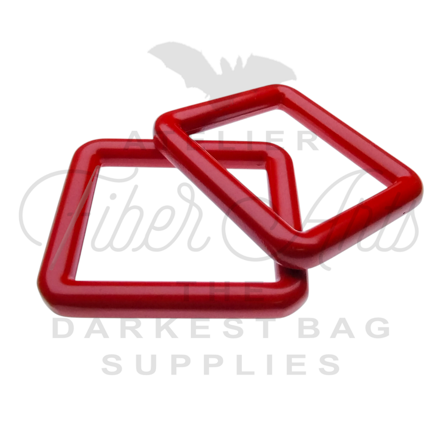 THICC(est) Rectangle Ring - 25mm (1inch) - RED - 2PCS at Atelier Fiber Arts