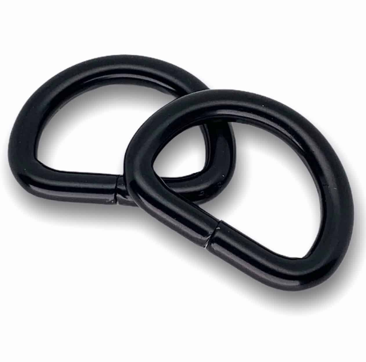 THICC D-rings - 19mm (3/4inch) - MATTE BLACK - 2PCS at Atelier Fiber Arts