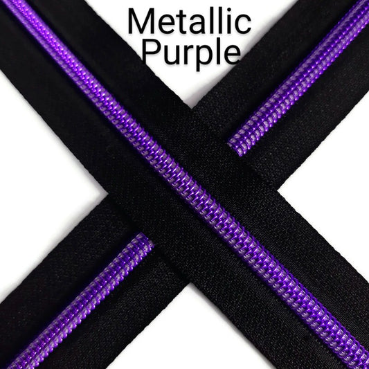 #5 Zipper - Metallic Purple - by the meter - LAST CHANCE Default Title Atelier Fiber Arts