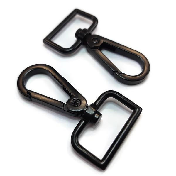 Swivel Hooks 1 inch Flat Profile - Matte Black 2pc – Boxer Craft House