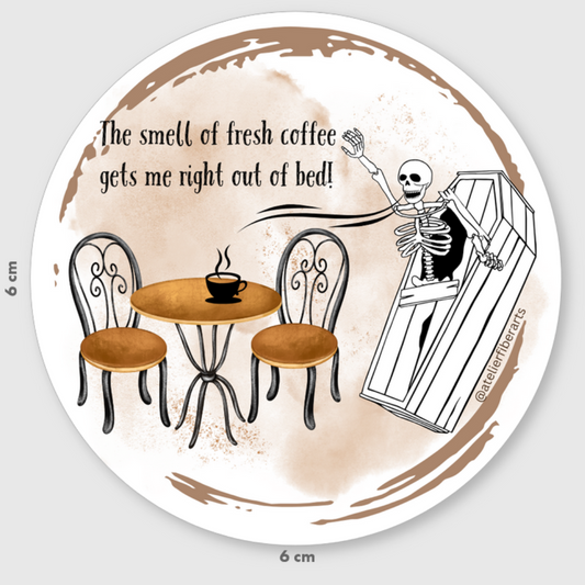 Sticker - Smell of Coffee at Atelier Fiber Arts