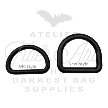 THICC(est) D-rings - 25mm (1inch) - MATTE BLACK - 2PCS at Atelier Fiber Arts
