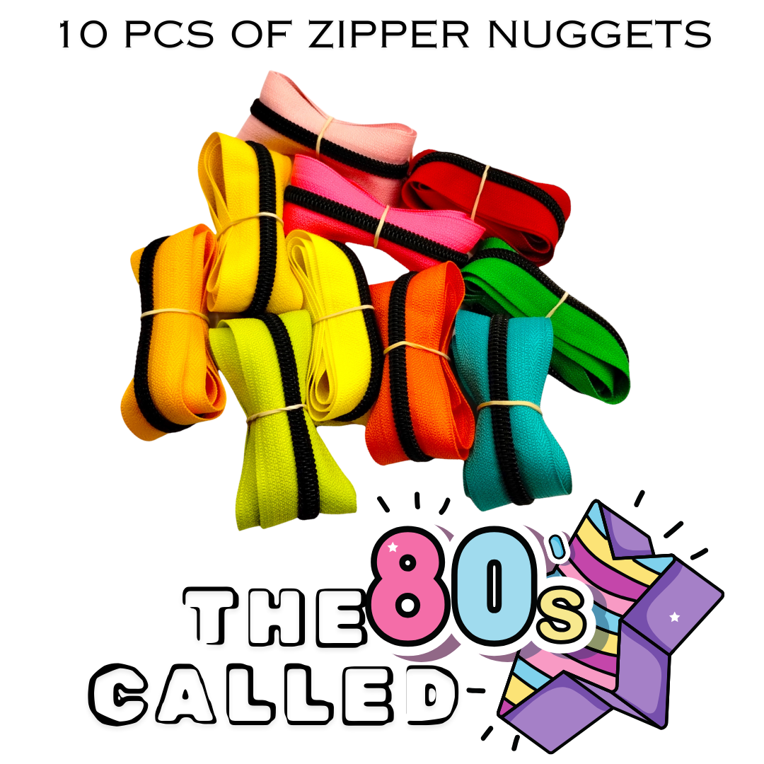 Zipper Nuggets The 80's Called - 10 pcs Atelier Fiber Arts