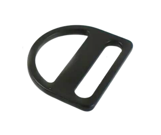 Crossbar D-Ring 25mm (1in) 2 per pack MATTE BLACK Atelier Fiber Arts