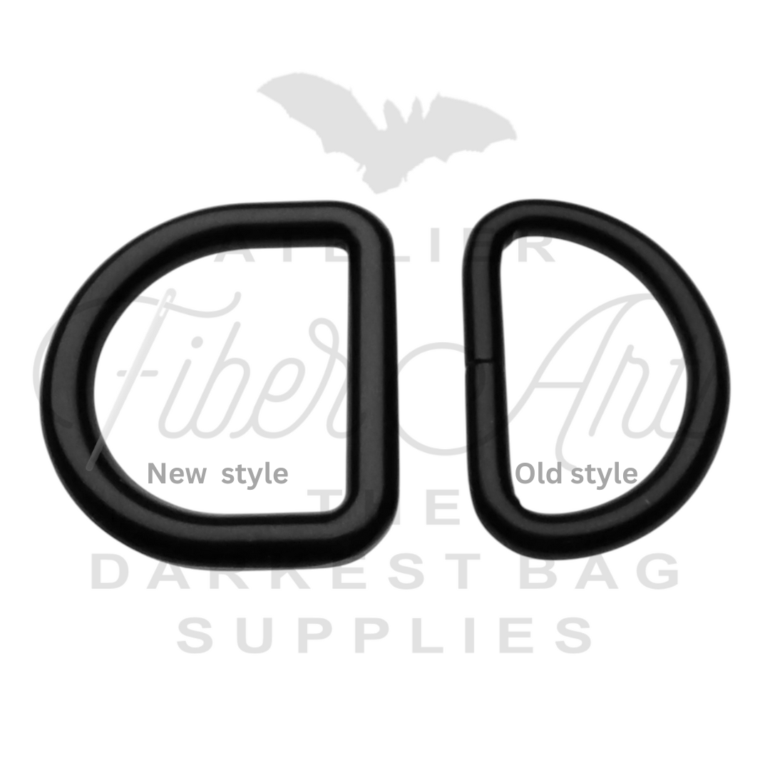 THICC(est) D-rings - 25mm (1inch) - MATTE BLACK - 2PCS at Atelier Fiber Arts