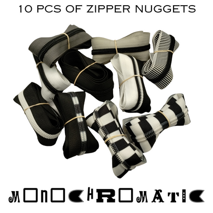 Zipper Nuggets Monochromatic - 10 pcs Atelier Fiber Arts