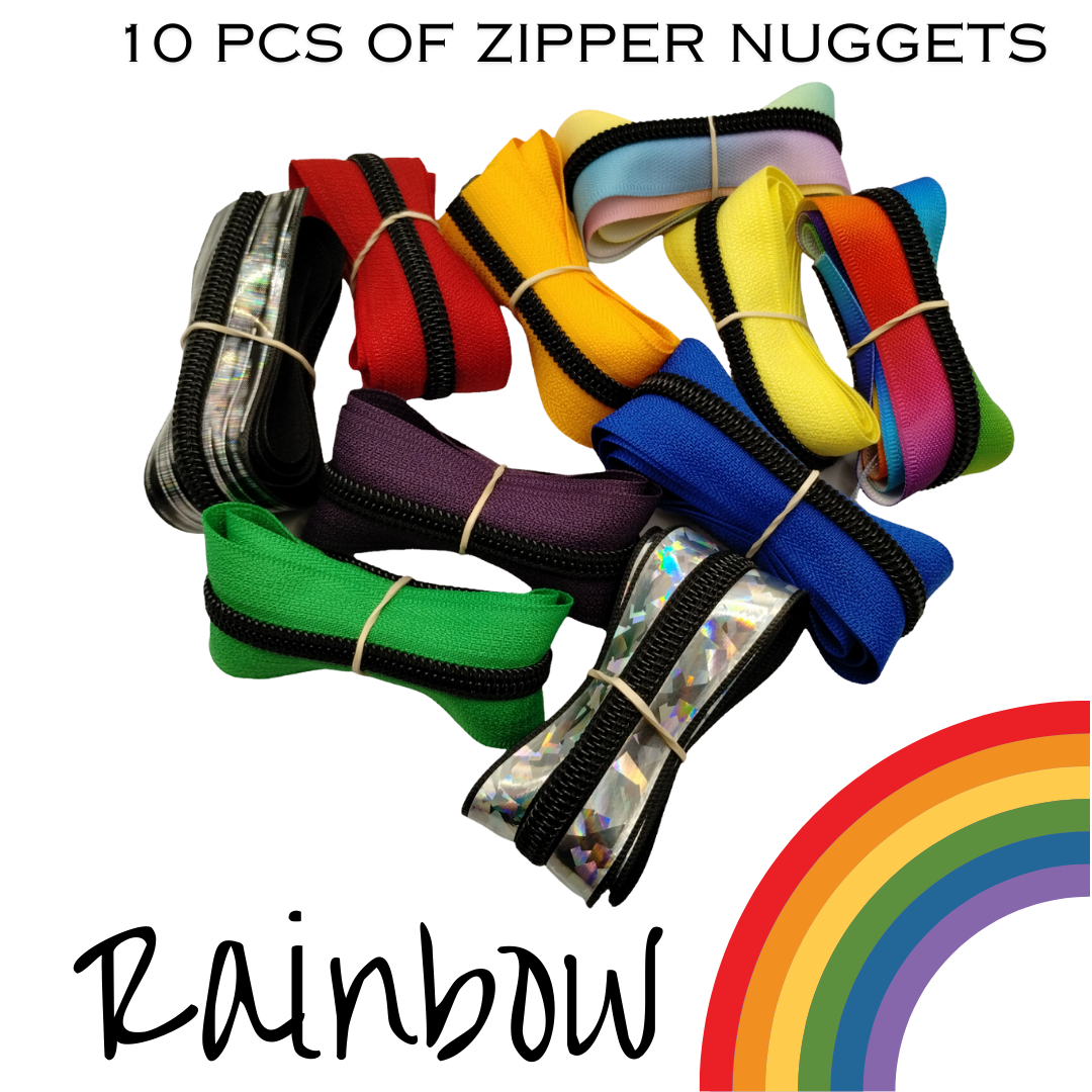 Zipper Nuggets Rainbow - 10 pcs Atelier Fiber Arts