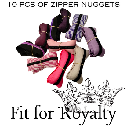 Zipper Nuggets Fit For Royalty - 10 pcs Atelier Fiber Arts