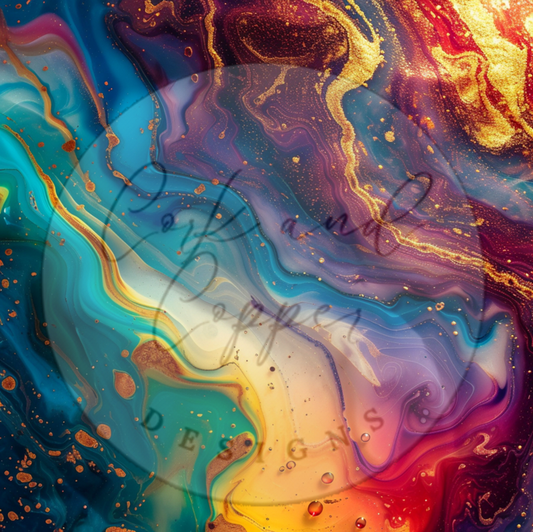 Wormwood Wallet - Cut and Sew - Single Sided - Part 1 - Litchi - Alcohol Ink 3 at Cork and Copper Designs