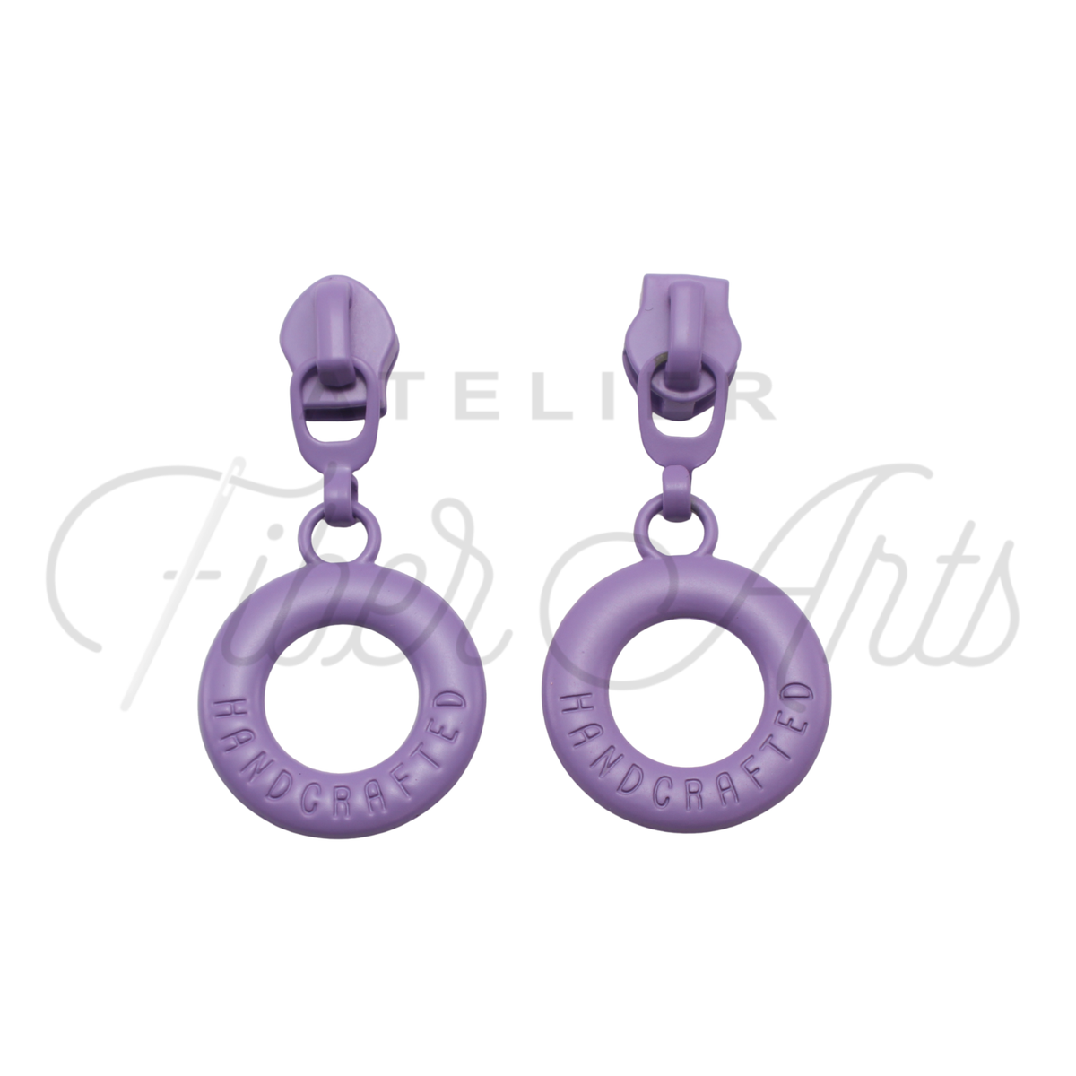 #5 Lifesaver Handcrafted Zipper Pull in Amethyst at Atelier Fiber Arts