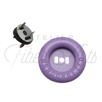 Lifesaver Handcrafted Magnetic Snap in Amethyst - 1 set at Atelier Fiber Arts