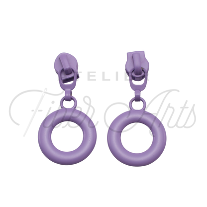 #5 Lifesaver Zipper Pull in Amethyst at Atelier Fiber Arts