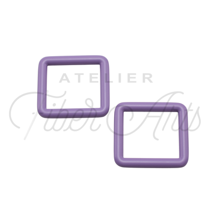 THICC(est) Rectangle Ring - 25mm (1inch) - Amethyst - 4pcs at Atelier Fiber Arts