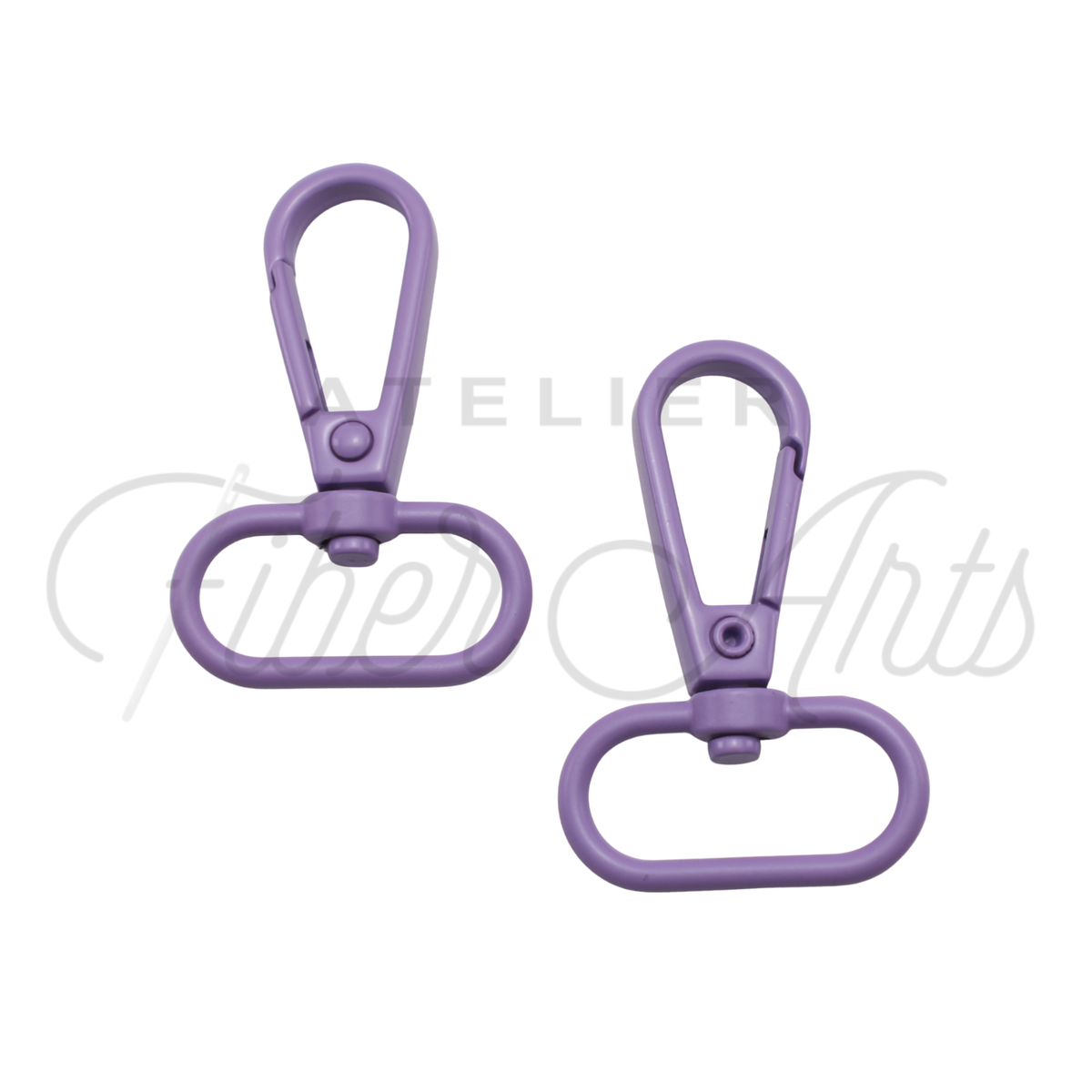 Swivel Hooks - Oval Bottom - 25mm (1in) - Amethyst - 2 pcs at Atelier Fiber Arts
