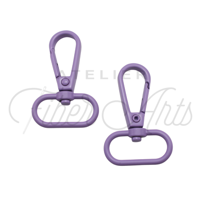 Swivel Hooks - Oval Bottom - 25mm (1in) - Amethyst - 2 pcs at Atelier Fiber Arts