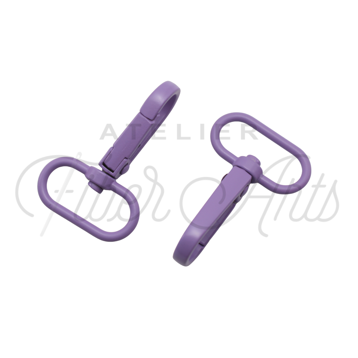 Swivel Hooks - Oval Bottom - 25mm (1in) - Amethyst - 2 pcs at Atelier Fiber Arts