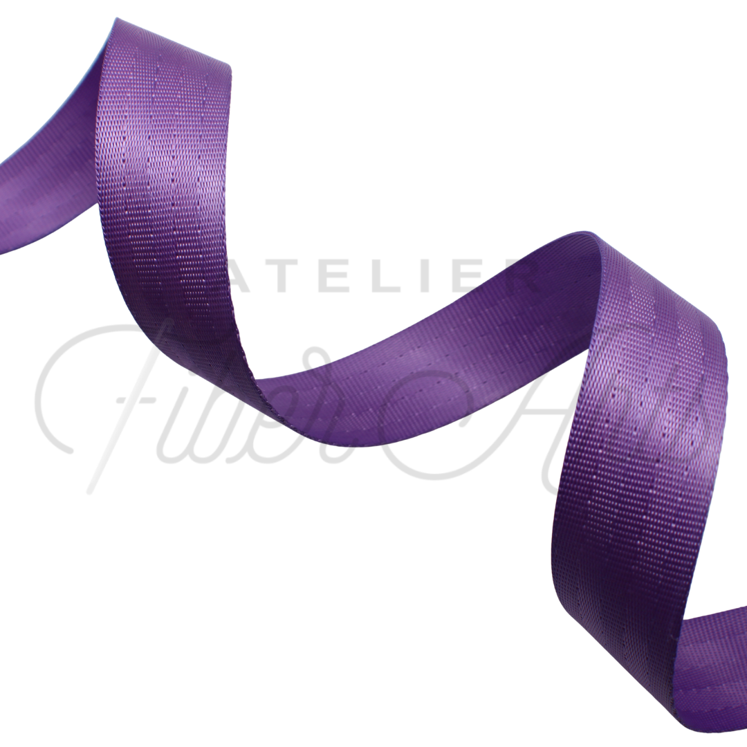 Webbing - AMETHYST - 25mm (1in) sold by the meter at Atelier Fiber Arts
