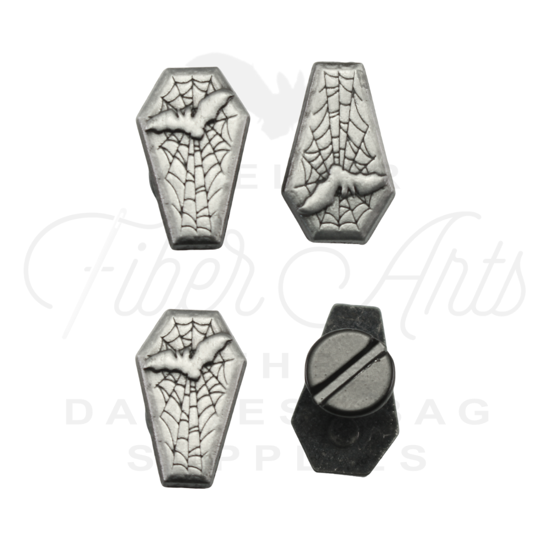 Bat Coffin Chicago Screws - Antique Steel - 4-pk