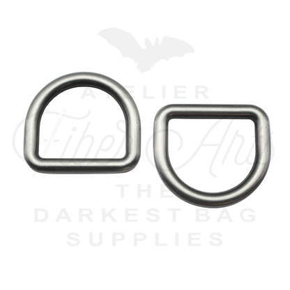 THICC(est) D-rings - 25mm (1inch) - Antique Steel - 2PCS at Atelier Fiber Arts