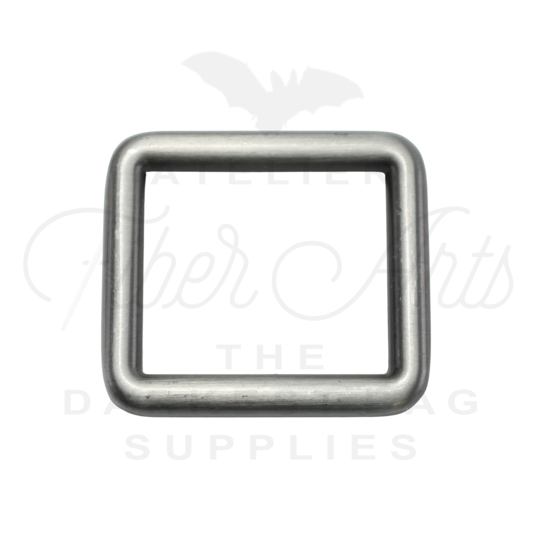 THICC(est) Rectangle Ring - 25mm (1inch) - Antique Steel - 2PCS at Atelier Fiber Arts