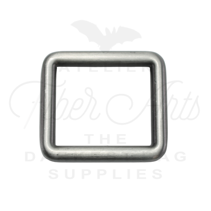 THICC(est) Rectangle Ring - 25mm (1inch) - Antique Steel - 2PCS at Atelier Fiber Arts